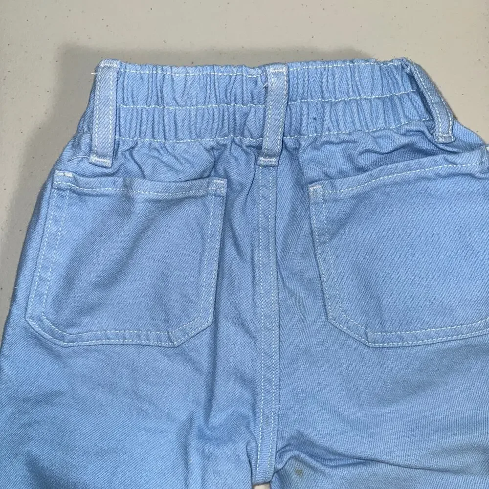 Old‎ Navy Girls (XS) 5 Jeans Hi Rise Baggy Wide Leg Denim Everyday Casual Basic